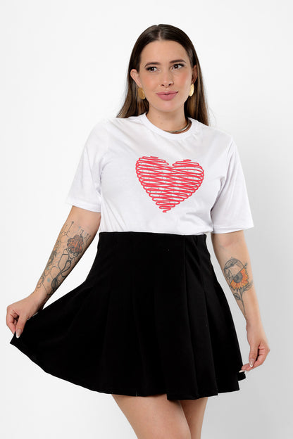 58975 - T-Shirt Heart with strass