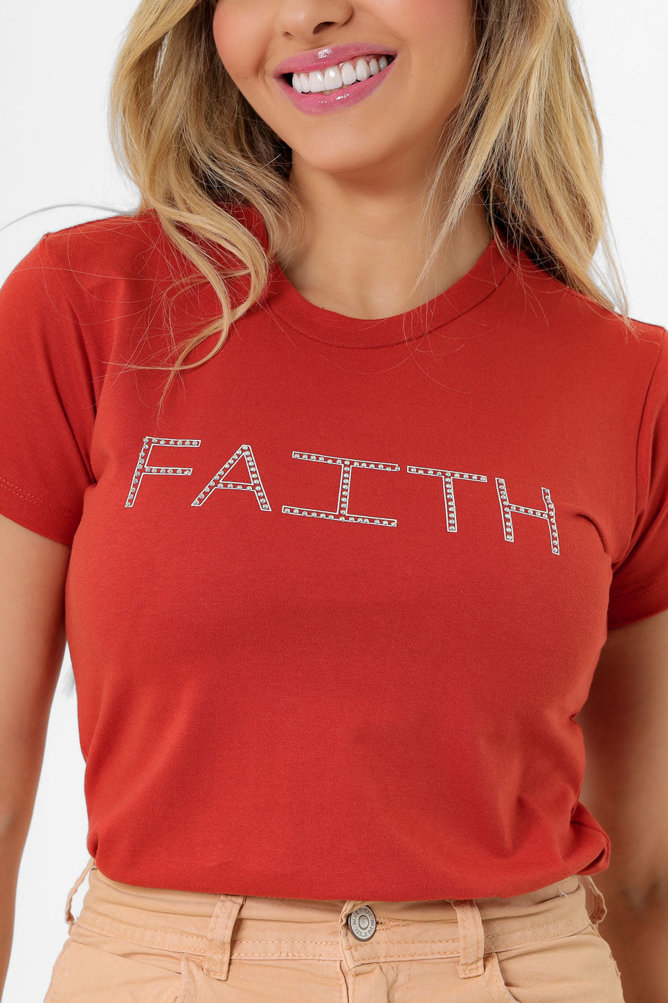 48791 - T-Shirt Faith Stras