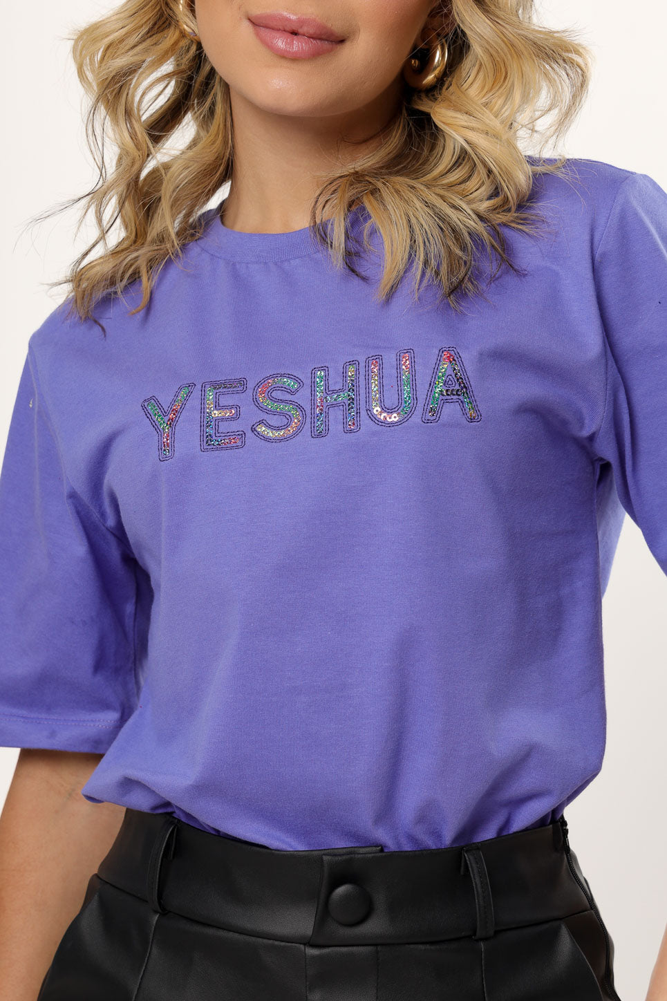 58307 - T-Shirt Yeshua Sequin Embroidery