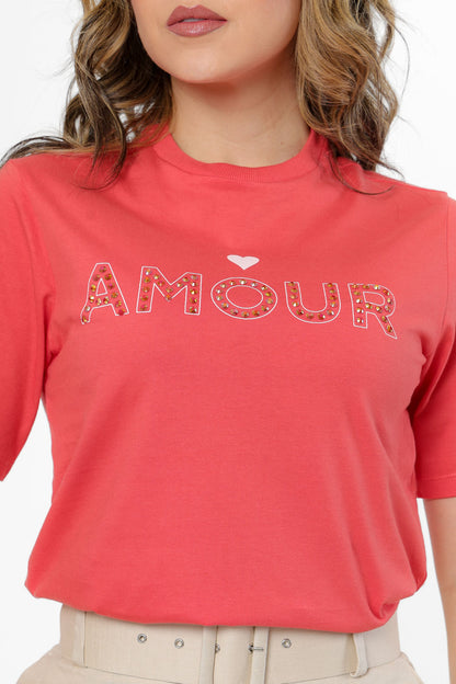 58615 - T-Shirt Amour Strass